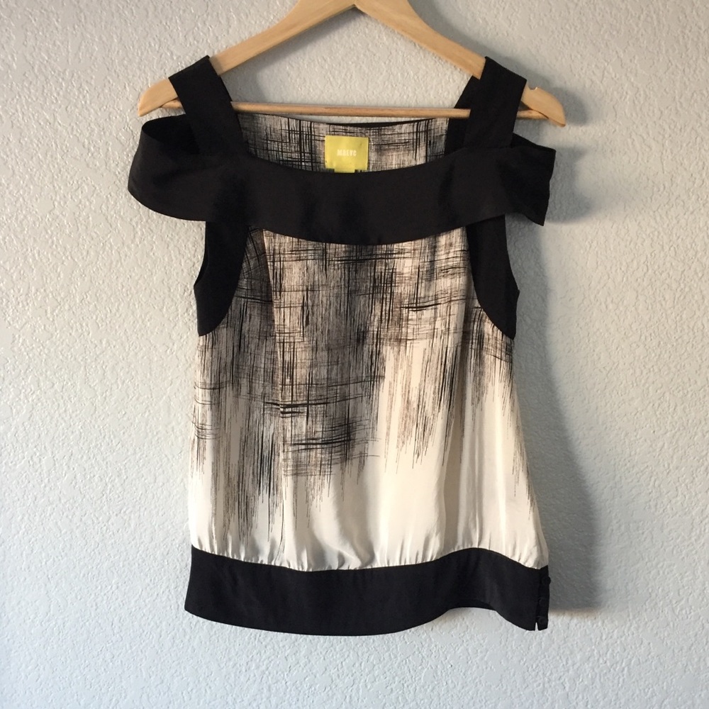Anthropologie Maeve Scrawled Rain Cold Shoulder
